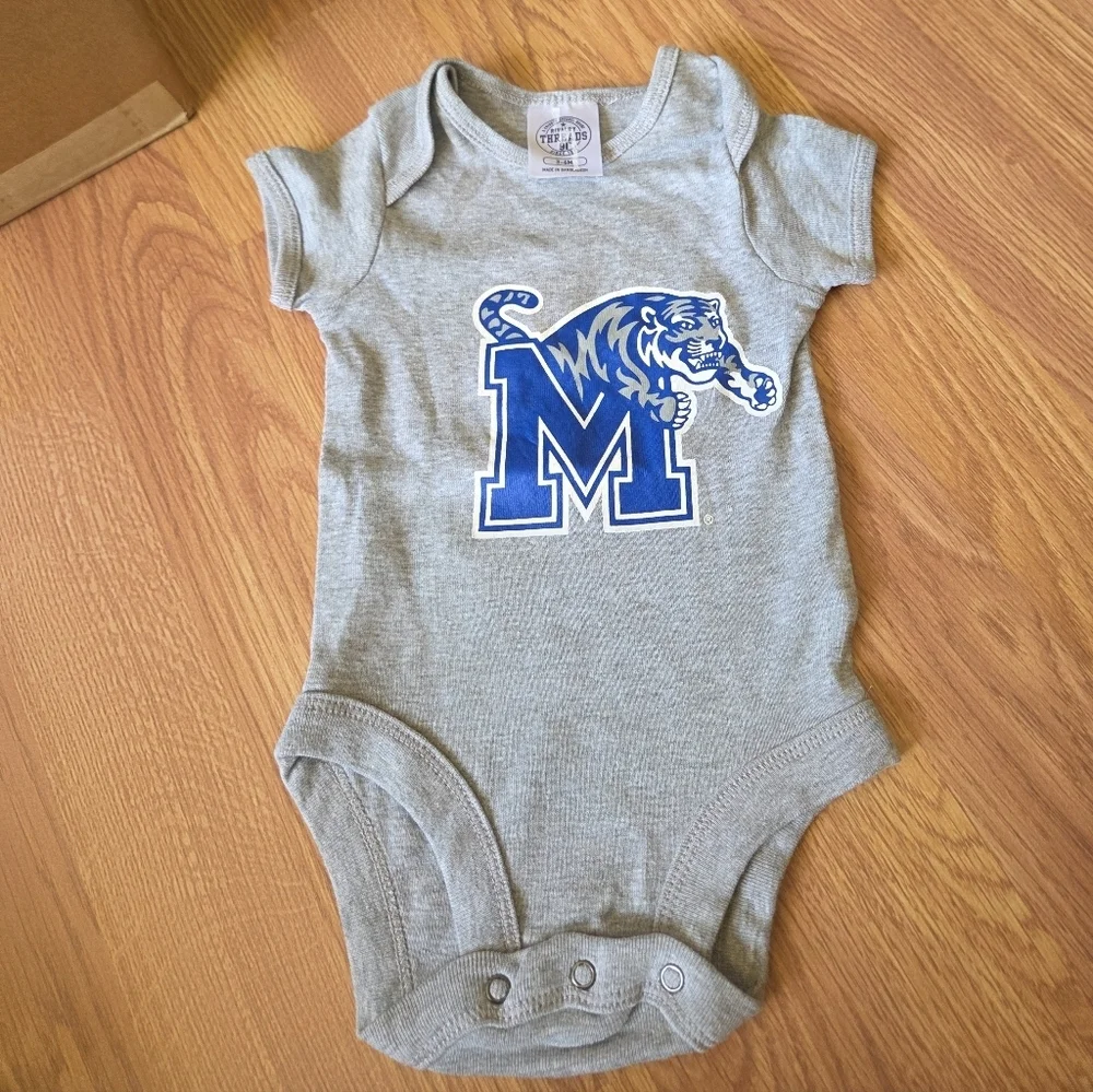 NCAA Memphis Tigers Baby Outfit New 3-6M Licensed Bodysuit Collegiate Football